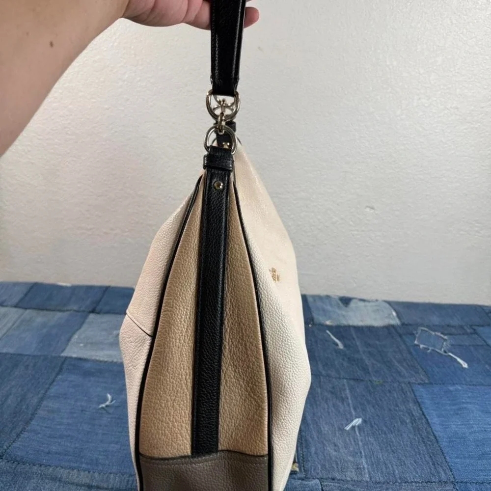 Coach white leather hobo‎ bag